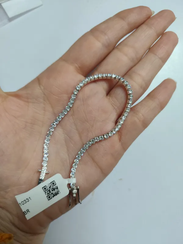 Silver_925_Sterling_Silver_Clear_Stone_Bracelet_For_Women