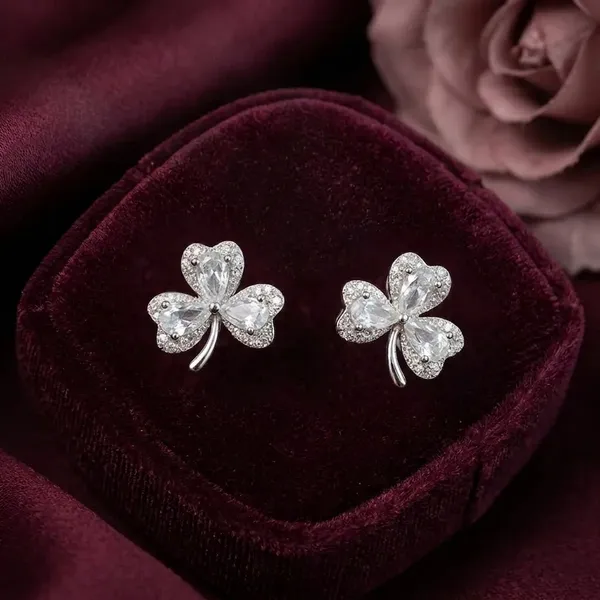 Silver_Sterling_Silver_925_Floral_Stud_Earrings_For_Women
