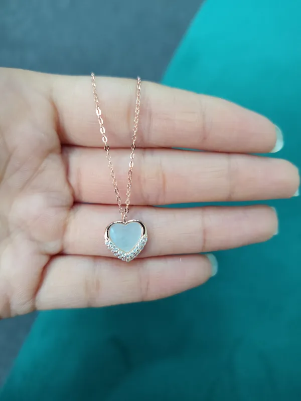 Rose_Gold_925_Sterling_Silver_Heart_Pendant_Necklace_For_Women