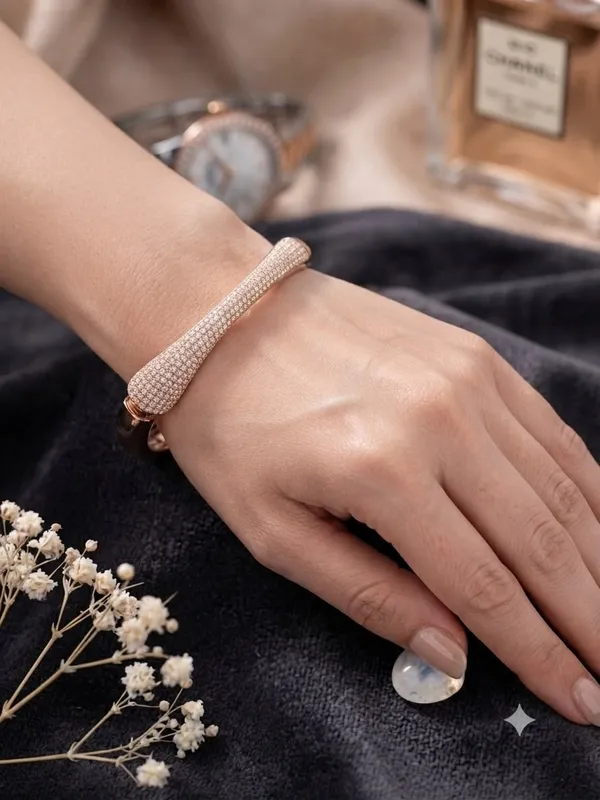 Rose_Gold_925_Sterling_Silver_Embellished_Bracelet_For_Women
