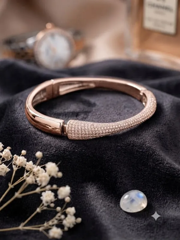 Rose_Gold_925_Sterling_Silver_Embellished_Bracelet_For_Women