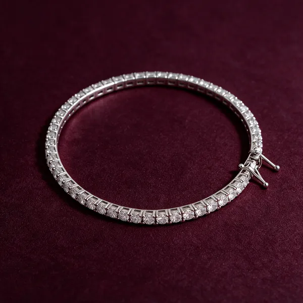 Silver_925_Sterling_Silver_Clear_Stone_Bracelet_For_Women