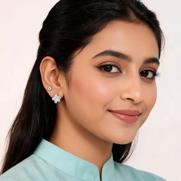 Silver_Sterling_Silver_925_Floral_Stud_Earrings_Set_For_Women