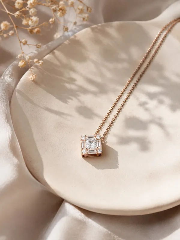 Rose_Gold_925_Sterling_Silver_Square_Pendant_Necklace_For_Women