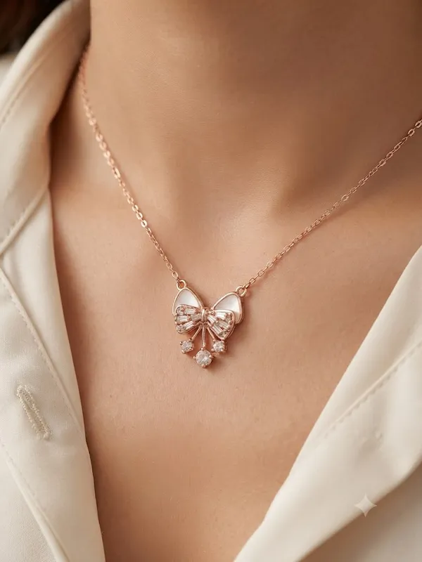 Rose_Gold_925_Sterling_Silver_Stone_Pendant_Necklace_For_Women