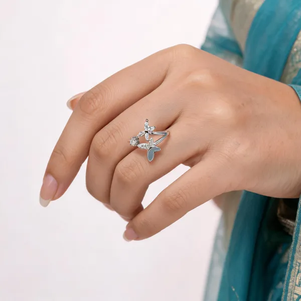 Silver_925_Sterling_Silver_Clear_Stone_Ring_For_Women