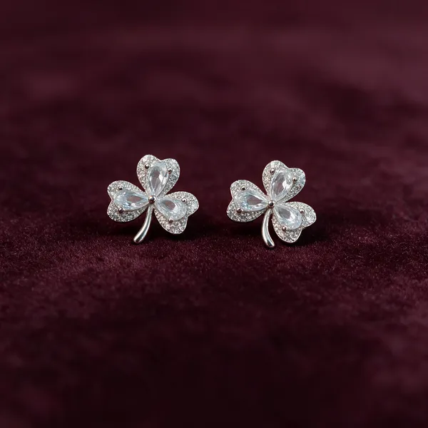 Silver_Sterling_Silver_925_Floral_Stud_Earrings_For_Women