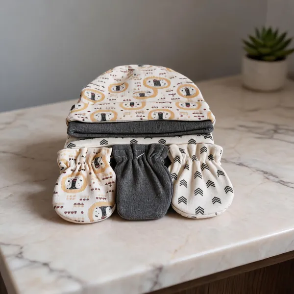 Printed_Cap_And_Mitten_Set_for_Babies