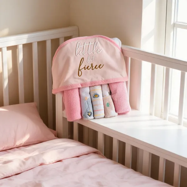 Pink_Polyester_Hooded_Towel_Bath_Set_for_Babies