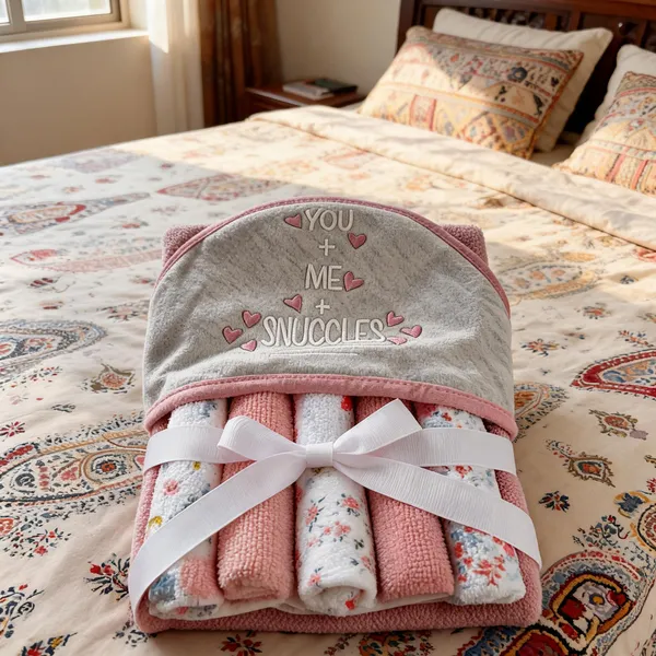 Pink_Polyester_Hooded_Towel_Set_for_Babies
