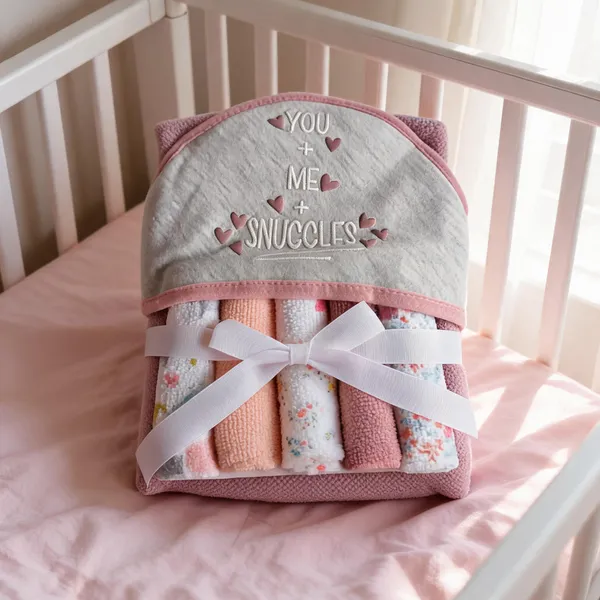 Pink_Polyester_Hooded_Towel_Set_for_Babies