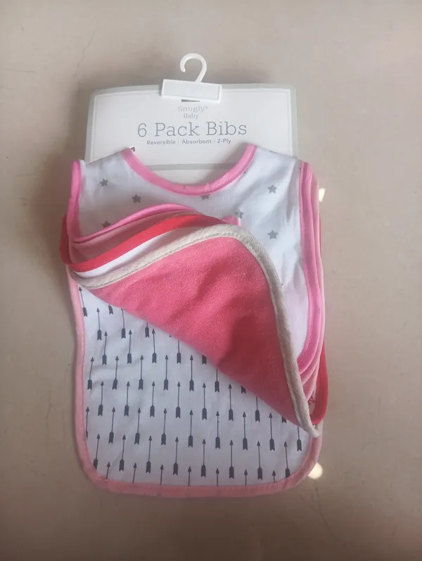 Pink_Reversible_2-Ply_Baby_Bibs_6_Pack