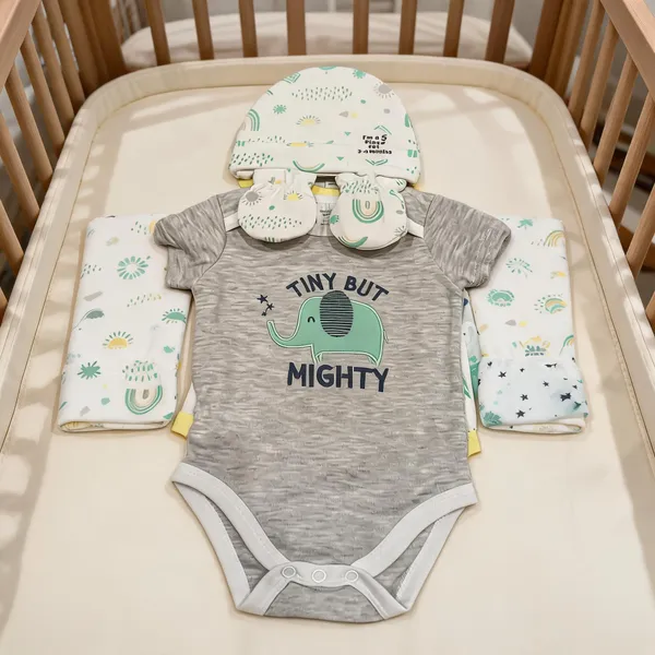 Grey_Printed_5-Piece_Baby_Bodysuit_Set_for_Infants