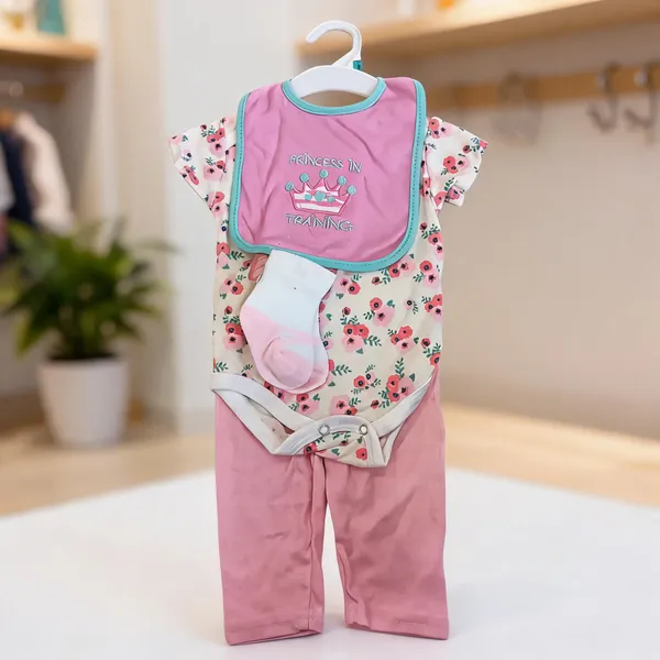 Pink_Floral_Four_Piece_Baby_Clothing_Set_for_Girls