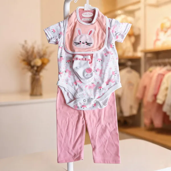 Pink_Printed_Four_Piece_Baby_Clothing_Set_for_Babies