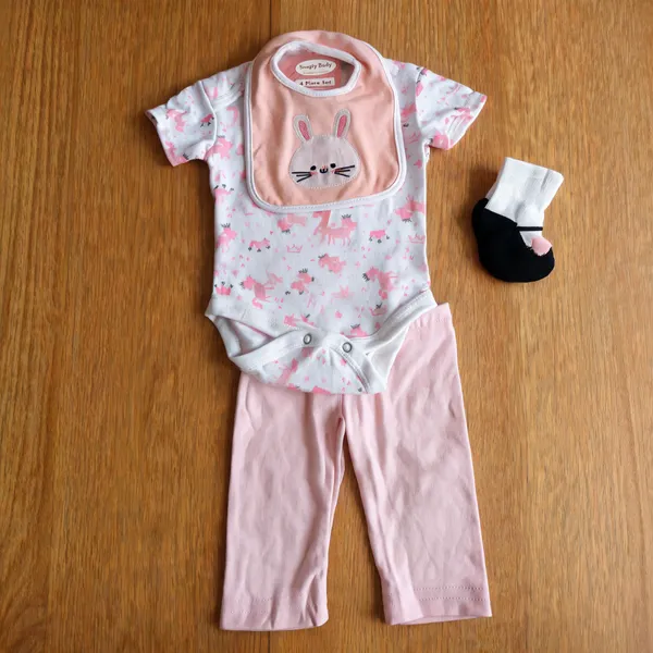 Pink_Printed_Four_Piece_Baby_Clothing_Set_for_Girls