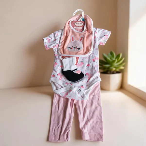 Pink_Printed_Four_Piece_Baby_Clothing_Set_for_Girls