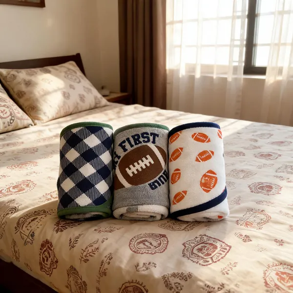 Multicolour_Hooded_Towel_And_Washcloth_Bath_Set