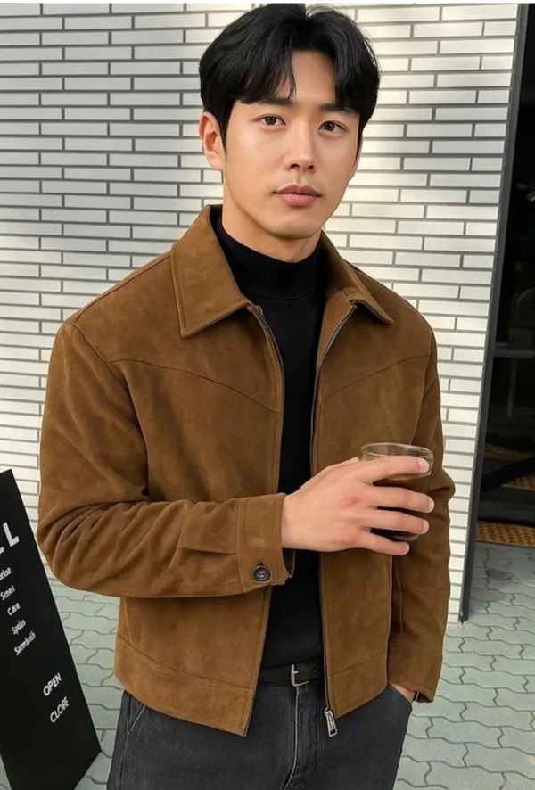 Brown_Suede_Casual_Regular_Fit_Jacket_For_Men