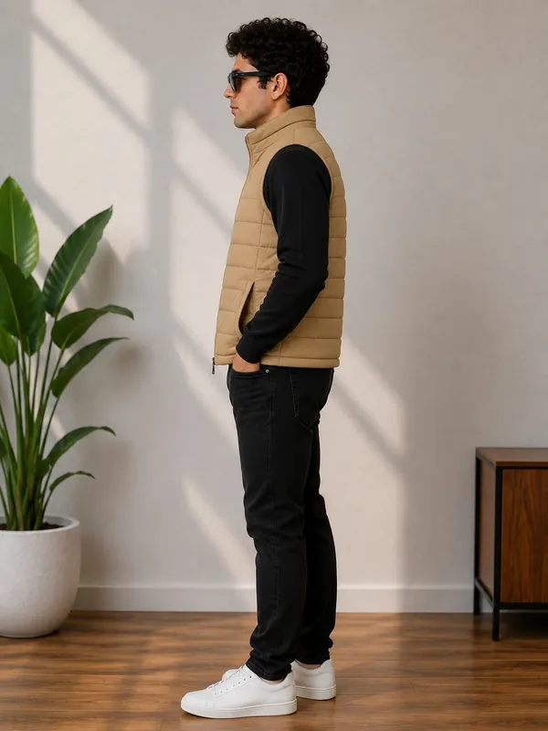 Beige_Synthetic_Quilted_Puffer_Vest_For_Men