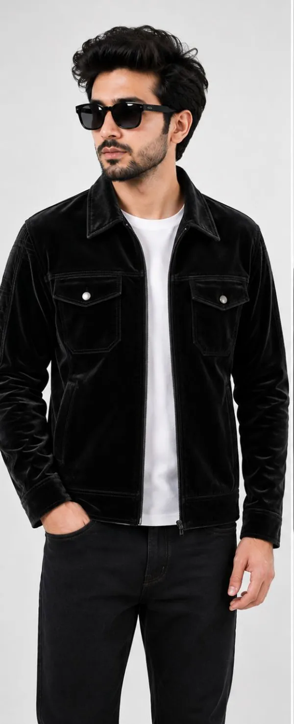 Black_Velvet_Regular_Fit_Jacket_For_Men