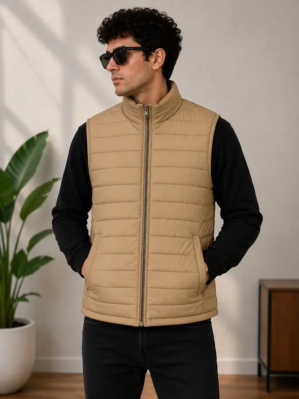 Beige_Synthetic_Quilted_Puffer_Vest_For_Men
