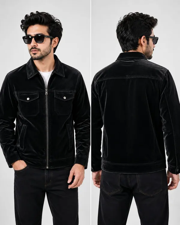 Black_Velvet_Regular_Fit_Jacket_For_Men