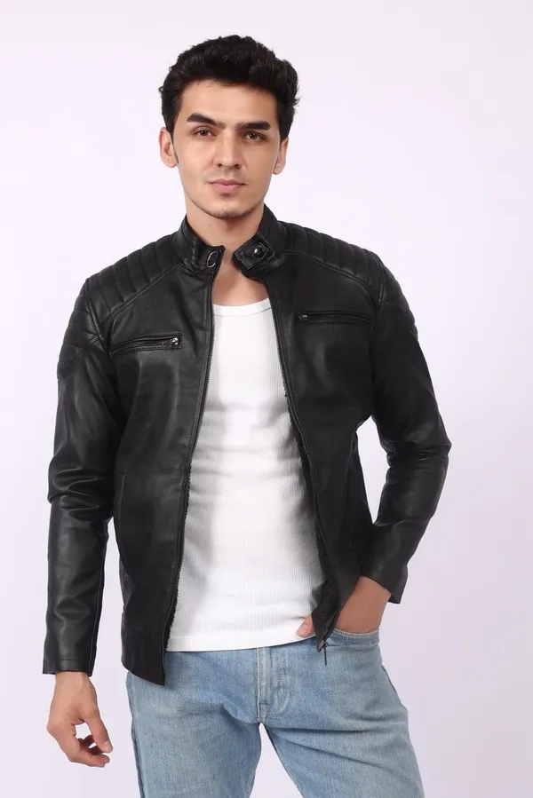 Black_Pu_Leather_Biker_Style_Regular_Fit_Jacket_For_Men