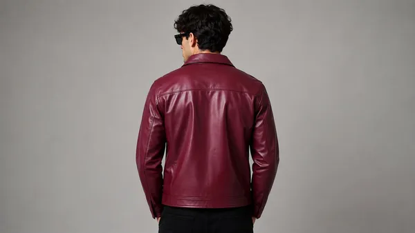 Maroon_Pu_Leather_Regular_Fit_Jacket_For_Men