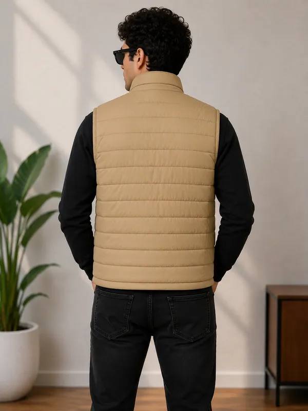 Beige_Synthetic_Quilted_Puffer_Vest_For_Men
