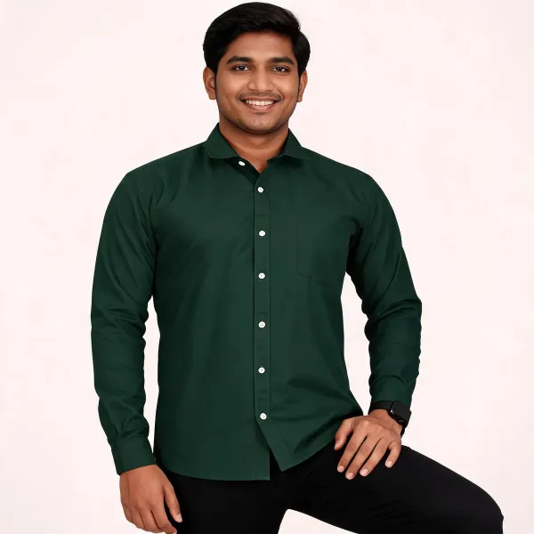 Green_Cotton_Regular_Fit_Full_Sleeve_Shirt_For_Men