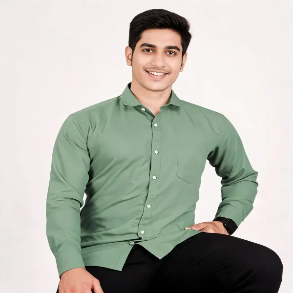 Pista_Green_Cotton_Relaxed_Fit_Full_Sleeve_Shirt_For_Men