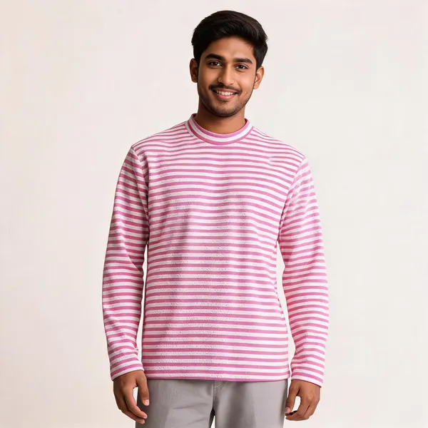 Pink_White_Cotton_Relaxed_Fit_Full_Sleeve_T-Shirt_For_Men