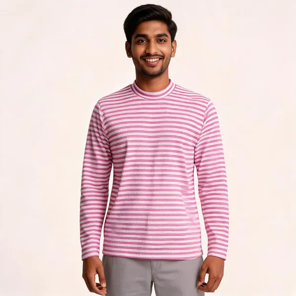 Pink_White_Cotton_Relaxed_Fit_Full_Sleeve_T-Shirt_For_Men