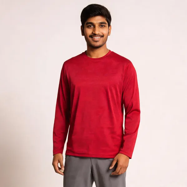 Maroon_Cotton_Relaxed_Fit_Full_Sleeve_T-Shirt_For_Men