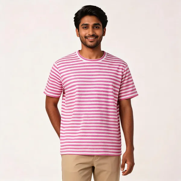 Pink_White_Cotton_Relaxed_Fit_Striped_T-Shirt_For_Men