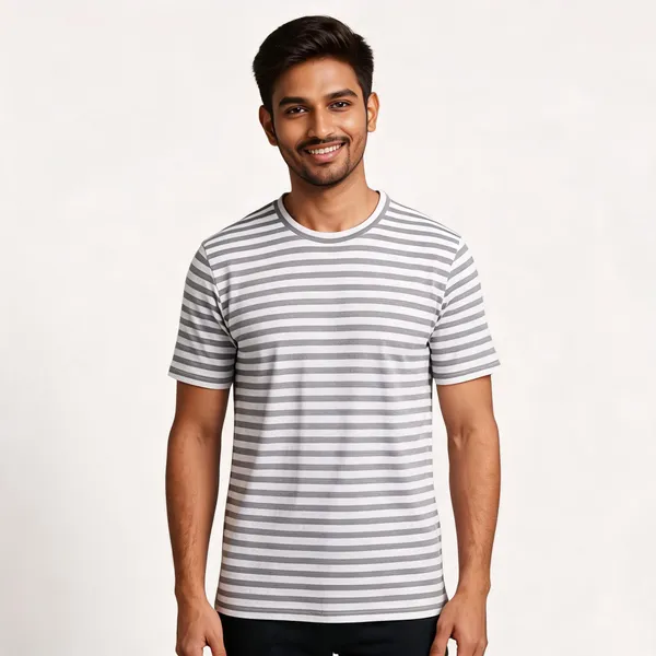 Grey_White_Cotton_Regular_Fit_Striped_T-Shirt_For_Men