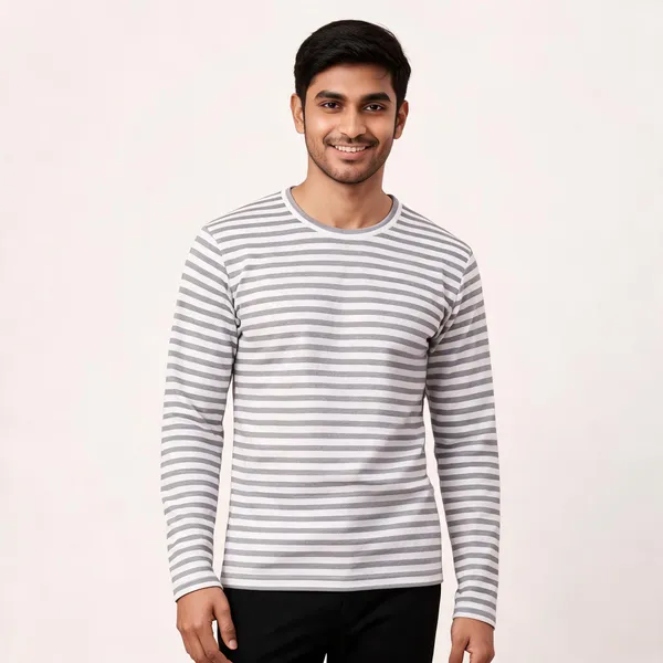Grey_White_Cotton_Regular_Fit_Full_Sleeve_Striped_T-Shirt_For_Men