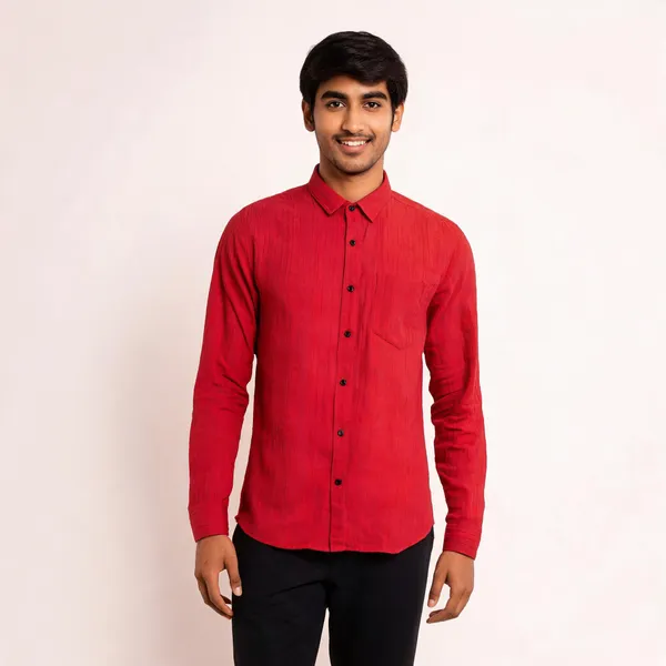 Maroon_Cotton_Relaxed_Fit_Full_Sleeve_Shirt_For_Men