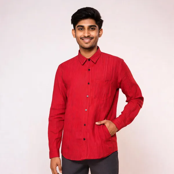 Maroon_Cotton_Relaxed_Fit_Full_Sleeve_Shirt_For_Men