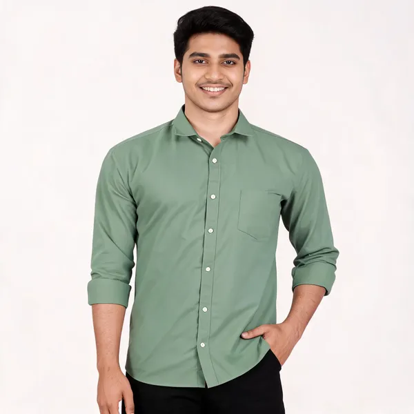 Pista_Green_Cotton_Relaxed_Fit_Full_Sleeve_Shirt_For_Men