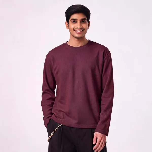 Wine_Red_Cotton_Combo_Shirt_For_Men