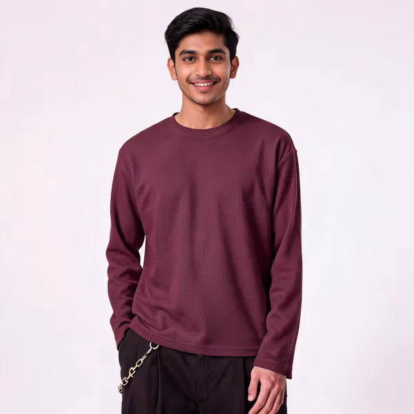 Wine_Red_Cotton_Combo_Shirt_For_Men