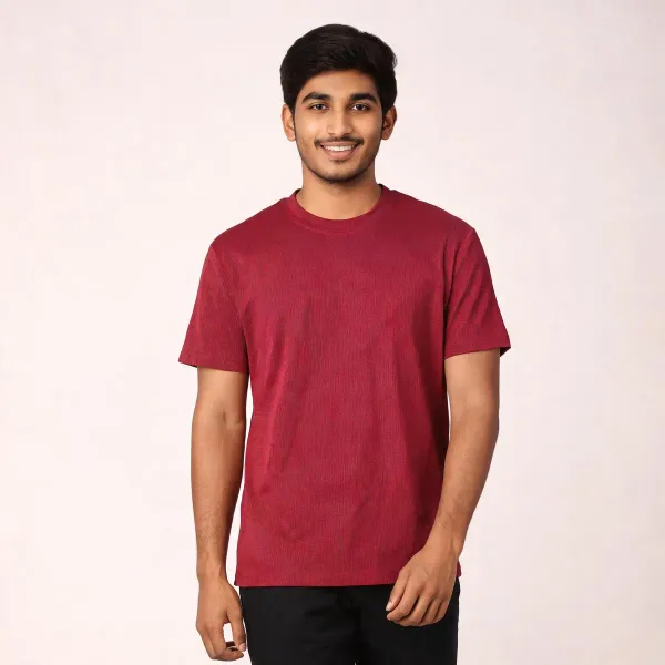 Maroon_Cotton_Regular_Fit_Crew_Neck_T_Shirt_For_Men