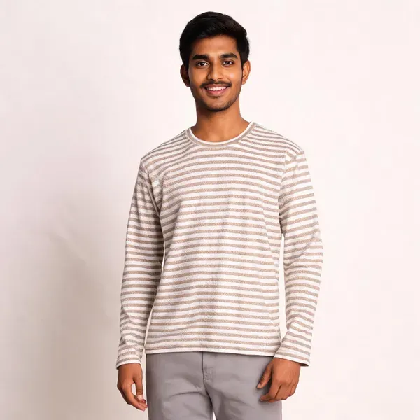Beige_White_Cotton_Relaxed_Fit_Full_Sleeve_Striped_T_Shirt_For_Men