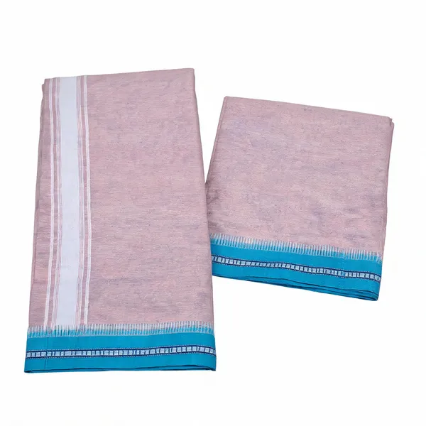 Light_Brown_Cotton_Dhoti_Chaddar_Khes_Set_For_Men
