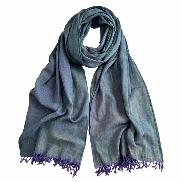 Purplish_Green_Cotton_Jamdani_Handloom_Scarf_For_Men_And_Women