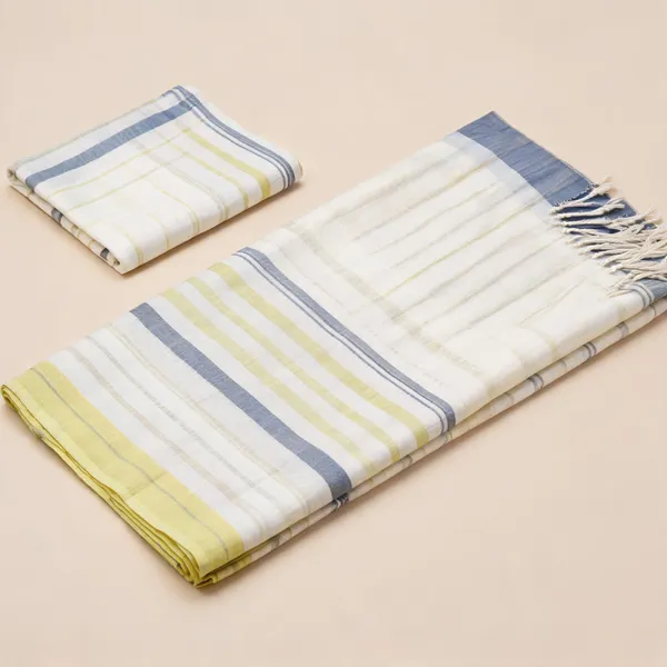 White_Cotton_Handloom_Saree_With_Blouse_Piece_For_Women