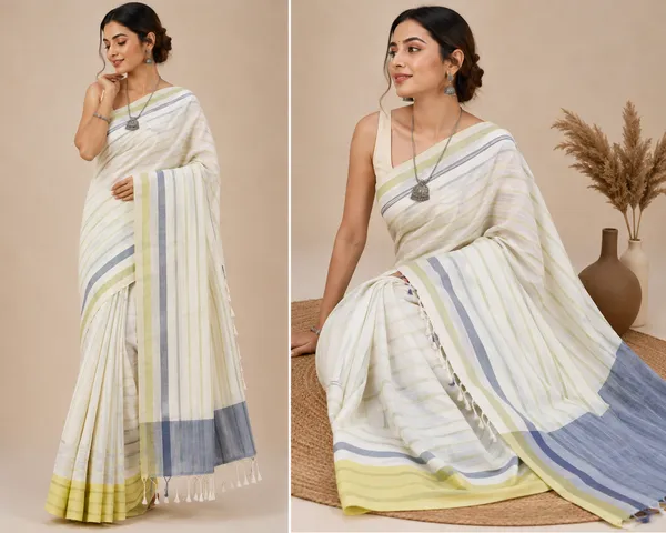 White_Cotton_Handloom_Saree_With_Blouse_Piece_For_Women