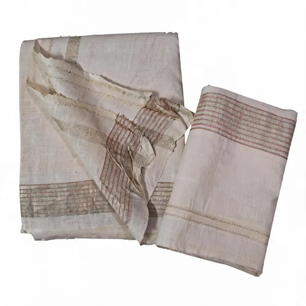 Off_White_Matka_Blend_Cotton_Dhoti_And_Chaddar_Set_For_Men